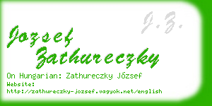 jozsef zathureczky business card